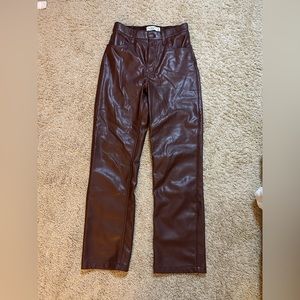 Abercombie and Fitch vegan leather jeans